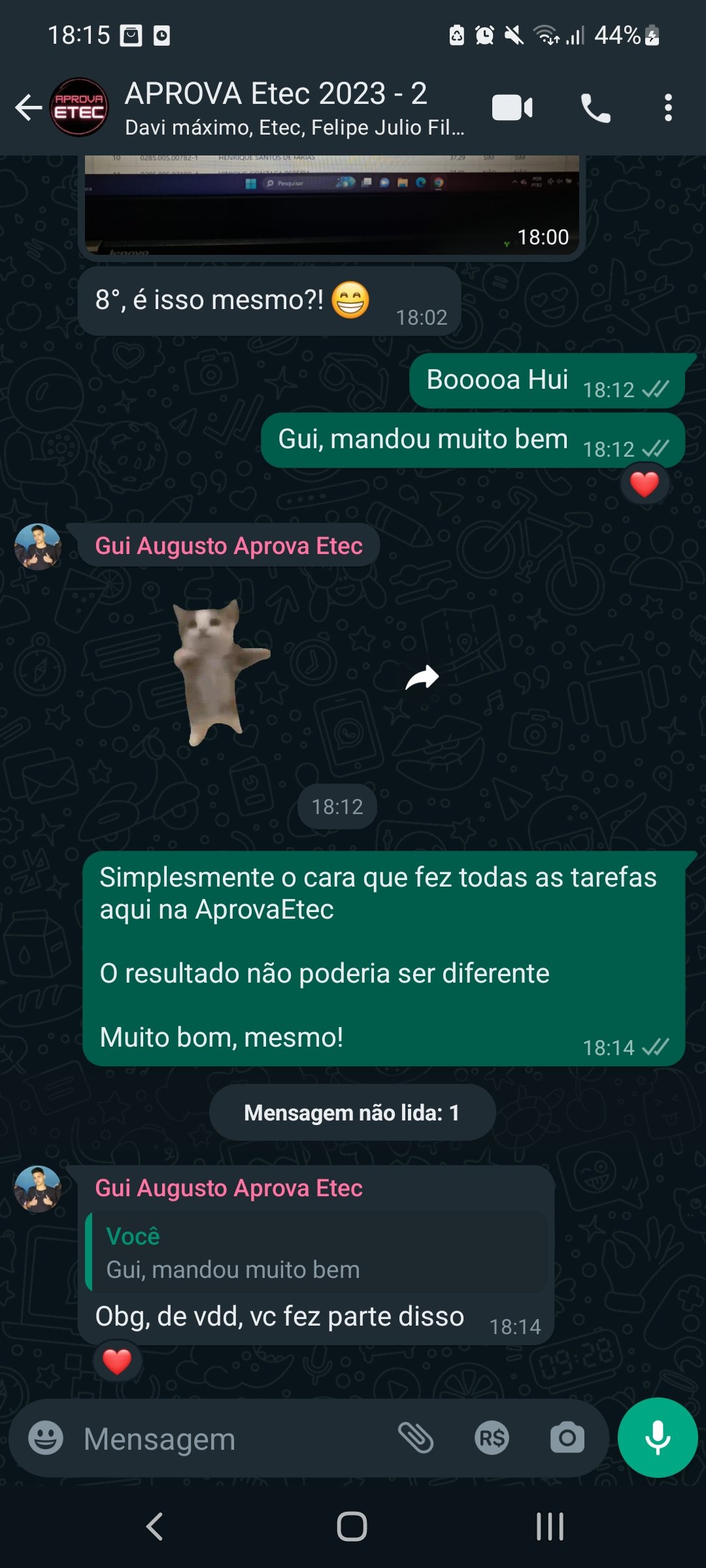 Depoimento WhatsApp
